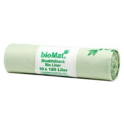 Composteerbare zak 'bioMAT' 120 liter groen