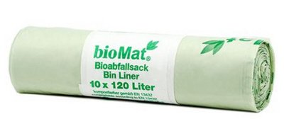 Sac compostable 'bioMAT', 120 litres, vert