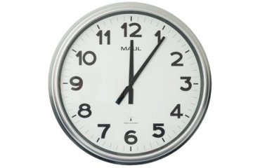Horloge murale MAULride Radiopilotée Ø61x7,5cm plastique argent/blanc