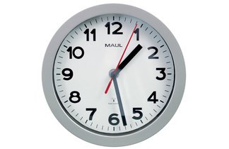 Wall Clock MAULstep RC Ø20x5cm Silver/White Plastic
