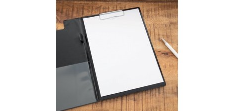 Porte-bloc à pince poly, plastifié A4