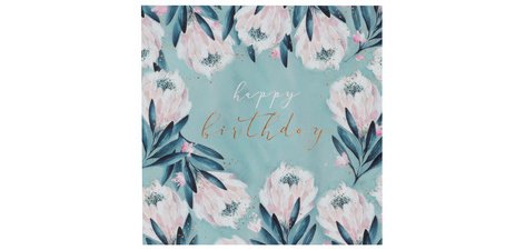 Carte d'anniversaire 'Swan lake flowers'