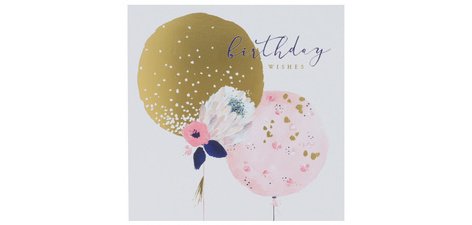 Carte d'anniversaire 'Swan lake balloons'
