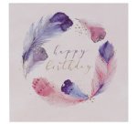 Carte d'anniversaire 'Swan lake feathers'