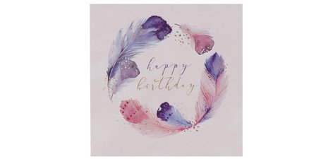 Carte d'anniversaire 'Swan lake feathers'