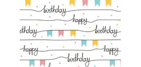 Papier cadeau 'Guirlandes de fête', sur rouleau
