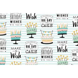 Papier cadeau 'Make a wish', sur rouleau