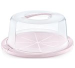 Cloche à gâteau 'ricardo', rond, nordic-pink