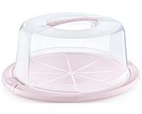 Cloche à gâteau 'ricardo', rond, nordic-pink