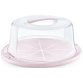 Cloche à gâteau 'ricardo', rond, nordic-pink