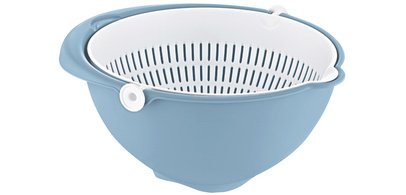 2-in-1 Colander Bowl 'Stella', Large, Nordic-Blue