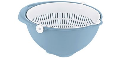 Bol passoire 2en1 'stella', grand, nordic-blue