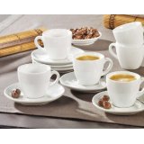 Espressotas 'bistro' - set van 6 stuks wit