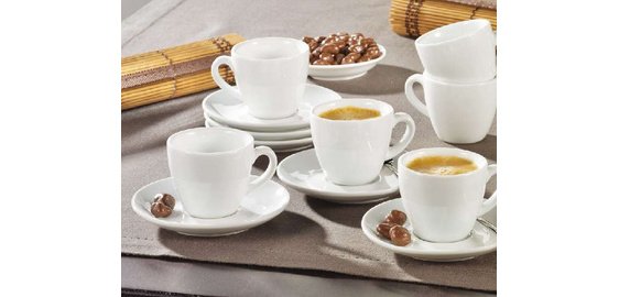 Espresso cup 'Bistro', set of 6, white