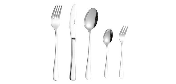 30 pièces de couvert 'Sylvia', acier inox chromé