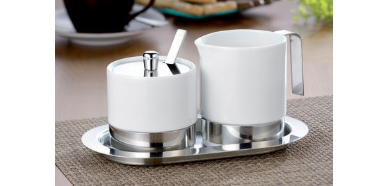 Set für Zucker und Sahne 'Adam', 5-teilig