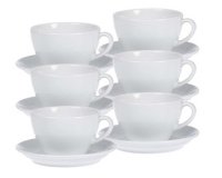 Tasse à café 'Bistro', set de 6, blanc