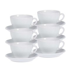 Tasse à café 'Bistro', set de 6, blanc