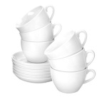 Tasse à capuccino 'Bistro' 30 cl, set de 6, blanc