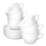 Koffietas 'bistro' - set van 6 stuks wit