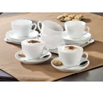 Tasse à capuccino 'Bistro' 30 cl, set de 6, blanc