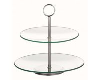 Présentoir à étages en verre 'COOKIE', 2 étages