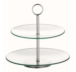 Display met niveaus in glas 'COOKIE' 2 niveaus