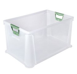 Boîte de rangement 'luis', 64 L, gris translucide