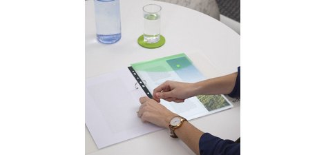 Perforated flap pockets Rapesco A4 smooth polypropylene - Pack of 5