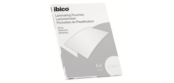 Ibico A4 Laminating Pouches - 2 x 125 Mic - Glossy - Box of 100
