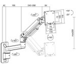 Bras support pour écran pour montage mural