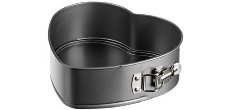 Moule à manqué coeur, en acier carbone, gris