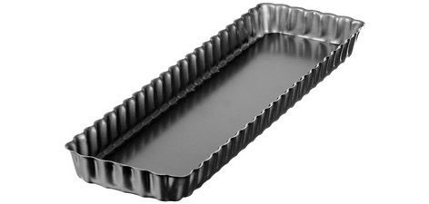 Moule à tarte, carré, en acier au carbone, gris