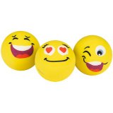 Gomme en plastique balle 'SMILEY', set de 3