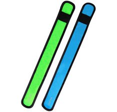 LED-reflecterende strip - set van 2 stuks - blauw en groen
