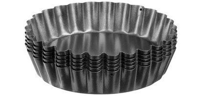 Moule à tartelette, en acier au carbone, gris