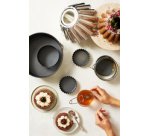 Moule à tartelette, en acier au carbone, gris