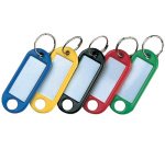 Porte-clés avec anneau, diamètre: 14 mm, rouge