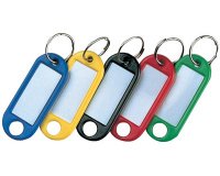 Porte-clés avec anneau, diamètre: 14 mm, rouge