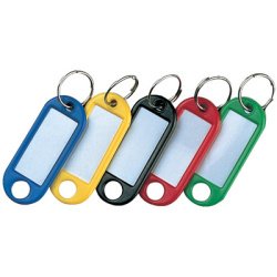 Porte-clés avec anneau, diamètre: 14 mm, rouge