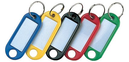 Porte-clés avec anneau, diamètre: 14 mm