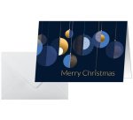 Carte de Noël 'Graphic Christmas balls', A6 paysage