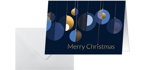 Christmas Card 'Graphic Christmas balls', A6 landscape