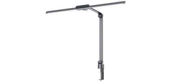 Hansa bureaulamp Flow, LED, grijs