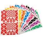 Gommettes formes triangulaires Apli tailles et couleurs assorties - Pochette de 2160