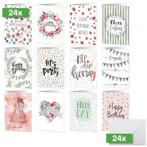 Set de cartes d'anniversaire 'Colorful Birthday Fun'