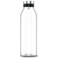 Carafe en verre FLOW BOTTLE, verre/acier inox, 1,3 L