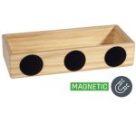 Pot à crayon en bois pour tableau magnétique blanc