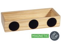 Pot à crayon en bois pour tableau magnétique blanc