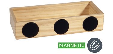 Pot à crayon en bois pour tableau magnétique blanc